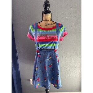 Spirit Chucky Costume with Blue and Red Accents, Large 12-14 New missing socks